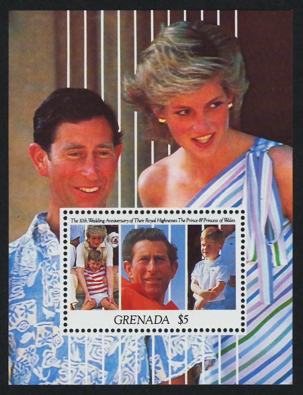 Grenada 2015 MNH Charles & Diana, Princes Harry & William