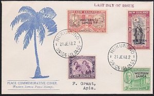 TOKELAU IS 1948 cover - last day of Samoa PO - used from NUKUNONO..........a7512