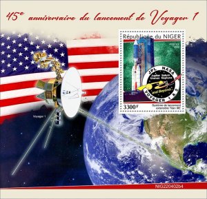 NIGER - 2022 - Voyager 1 - Perf Souv Sheet - Mint Never Hinged