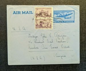 1953 New Delhi India Airmail Cover to Luke Air Force Base AZ USA