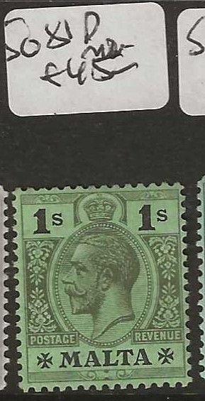MALTA   SG81D     KGV    1/-    MOG      P1212H