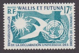 Wallis & Futuna # 153, Human Rights Declaration 10th Anniversary, NH, 1/2 Cat.