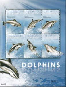 US 828 Trust Territories Micronesia NH VF Dolphins M/S