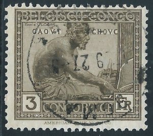 Belgian Congo, Sc #109, 3fr Used