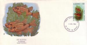 St. Kitts FDC SC# 149 Flamefish L297