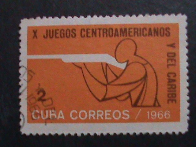​CUBA-1966-SC#1111-7 VERY OLD CUBA STAMPS-10TH CENTRAL AMERICA GAMES USED-VF