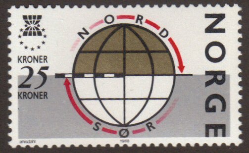 Norway #924 MNH 25kr globe