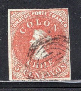 Chile  #1  Used  VF   CV $125.00   ...   1330001