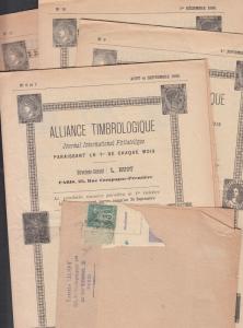 Alliance Timbrologique - 1898 #1/11, 1899 #12/22, 1900 23/34, 1901 35/36