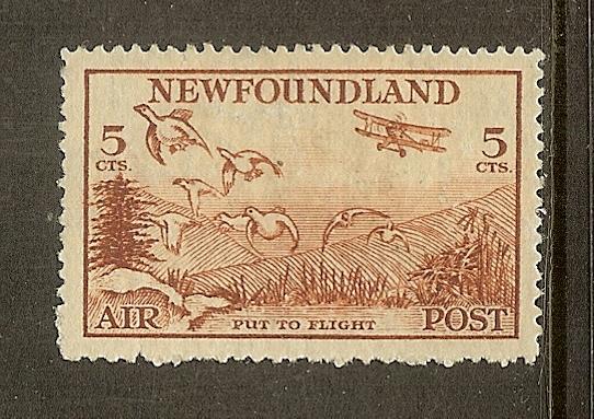 Newfoundland, Scott #C13, 5c Put to Flight, Used