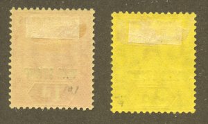 Virgin Islands Scott MR1-MR2 Unused HROG - 1916-17 War Tax Overprints- SCV $7.55