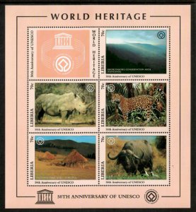 Liberia 1997 - UNESCO Word Heritage - Sheet of 5 Stamps - Scott #1246 - MNH
