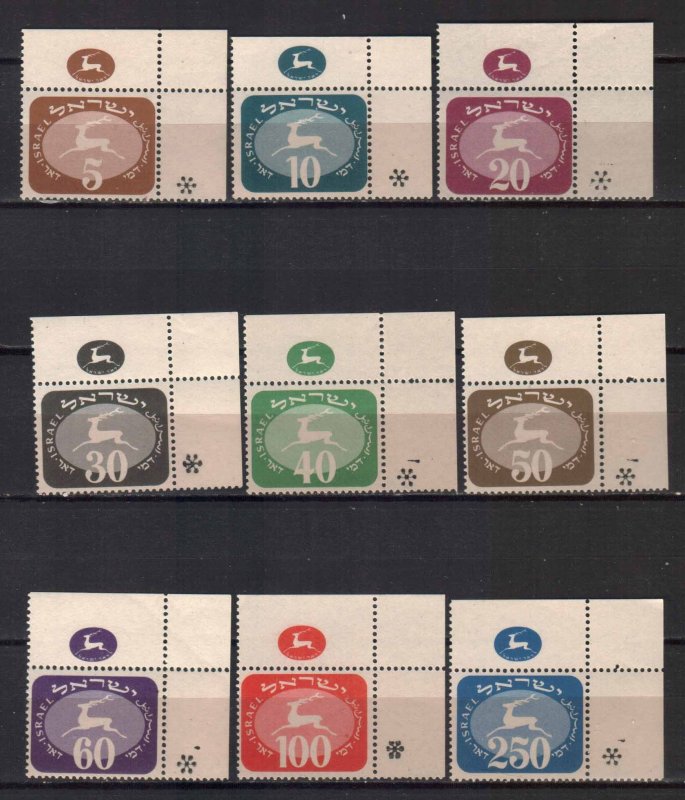 ISRAEL STAMPS. 1952 POSTAGE DUE RUNNINF STAG, MNH
