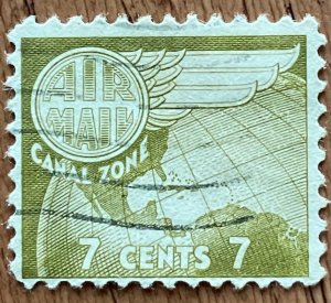 Canal Zone #C28 Used Single Canal Zone Globe and Wing SCV $.45 L48