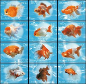 Goldfish Breeds -IMPERFORATE- (MNH)