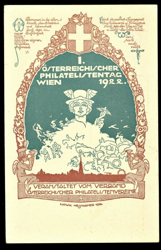 1922  German Austria Stationery Postcard Philatelic Fair