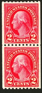 U.S. #606 MINT PAIR OG NH