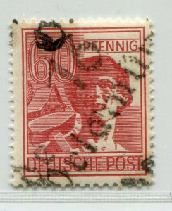 GERMANY SOVIET ZONE HOP BEZIRKSHANDSTEMPEL BEZIRK 16 RARE 60pf 179 III MNH 159