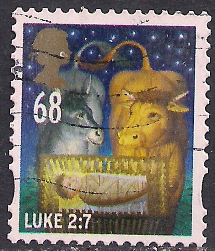 GB 2011 QE2 68p Christmas used stamp SG 3246 ( D1014 )