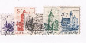 Netherlands B224-28 Set Used Castles (N0056)