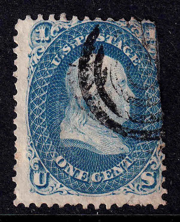 USA 63b DARK BLUE TARGET CANCEL $850 SCV