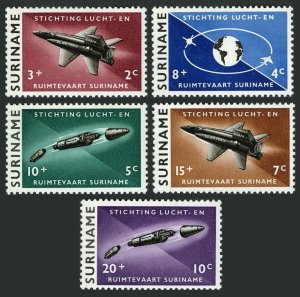 Surinam B99-B103, MNH. Mi 441-445. Aeronautical, Astronautical Foundation, 1964.