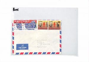 ZAIRE INFLATION SURCHARGES 1989 Air Mail Cover CATHOLIC Missionary MIVA BU45