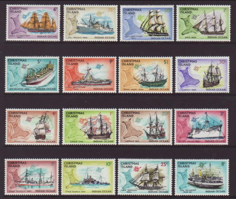 Christmas Island 39-54 Ships MNH VF