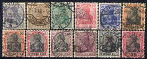 Germany Reich Scott # 80 - 91, used