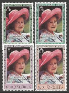 ANGUILLA SG411/4 1980 QUEEN MOTHERS 80th BIRTHDAY MNH