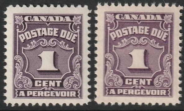 Canada 1935 Sc J15,J15b postage due MNH** both shades