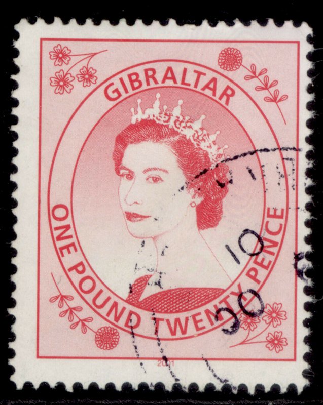 GIBRALTAR QEII SG869a, 1999 £1.20 bright carmine, FINE USED.