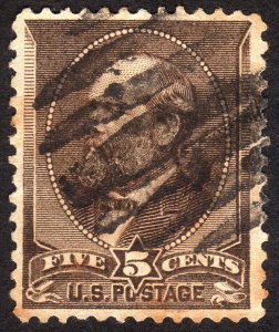 1882, US 5c, Garfield, Used, Sc 205