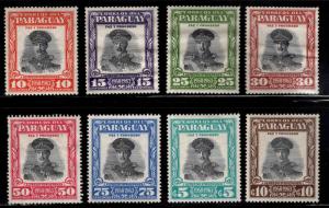 Paraguay Scott 537-544 MH* regular mail set