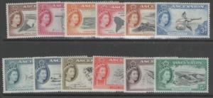 ASCENSION SG57/68 1956 DEFINITIVE SET TO 5/= MTD MINT