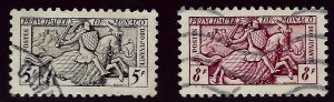 Early Monaco Scott #284 & 285 Used VF...Tough to buy at these prices!