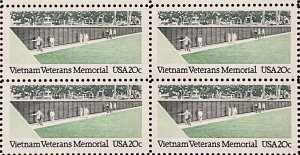 2109    Vietnam Veterans Memorial  MNH 20 cent sheet of 40 FV $8.00   1984