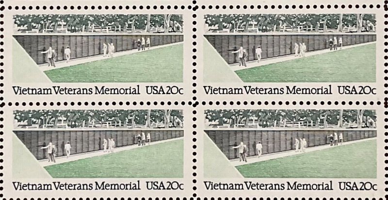 2109    Vietnam Veterans Memorial  MNH 20 cent sheet of 40 FV $8.00   1984