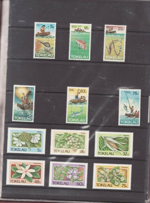 Tokelau Collection in book - 17 MNH sets #65 // #177a  - Superfleas - cv $80 USD