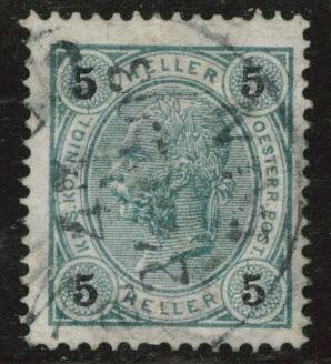 Austria Scott 73a Used 1901 with varnish bars