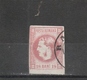 Romania  Scott#  36a  Used  (1868 Prince Carol I)