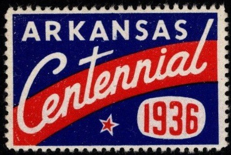 1936 US Poster Stamp Arkansas Centennial MNH