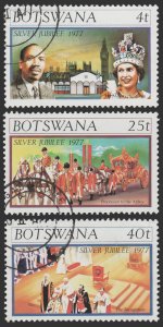 BOTSWANA STAMP 1977 SCOTT # 179 - 181. USED. # 2