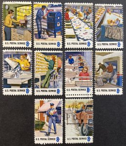 US #1489-1498 Used Full Set F/VF 8c U.S. Postal Service 1973 [R972]