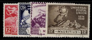 MAURITIUS GVI SG272-275, anniversary of UPU set, FINE USED.