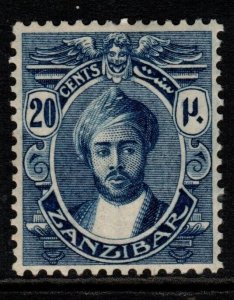 ZANZIBAR SG286 1922 20c INDIGO MTD MINT