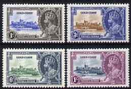 Gold Coast 1935 KG5 Silver Jubilee perf set of 4 mounted ...