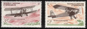 NEW CALEDONIA 1982 Airplanes; Scott C180-81; MNH