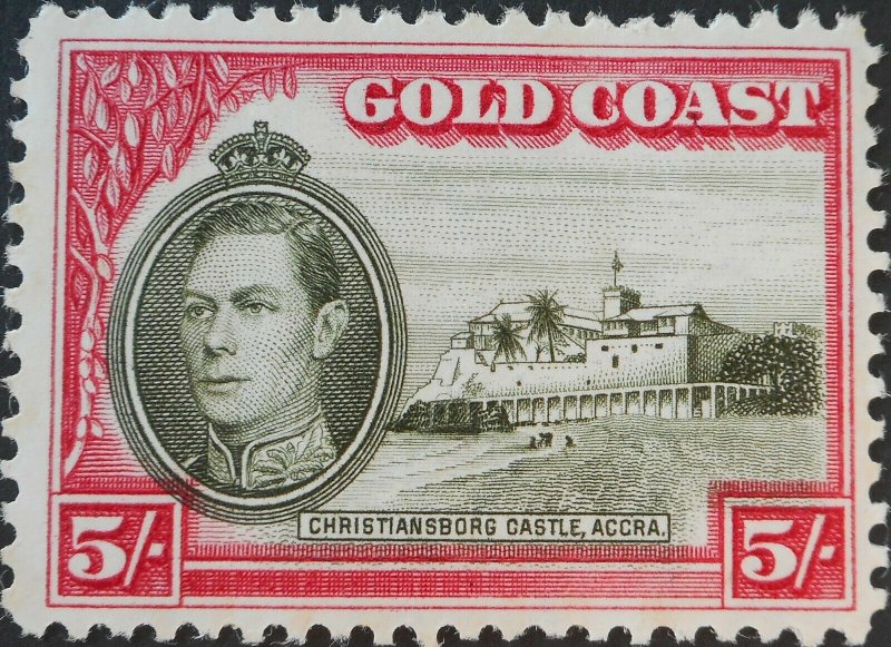 Gold Coast 1938 GVI Five Shillings perf 12 SG 131 mint