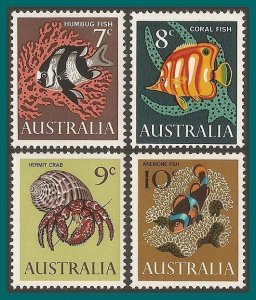Australia 1966 Marine Life, MNH #402-405,SG388-SG391